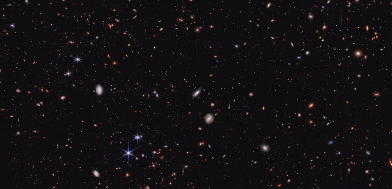 Cropped Image from the CEERS Early Release Science Program, the field of view from JWST where I conduct most of my research. 