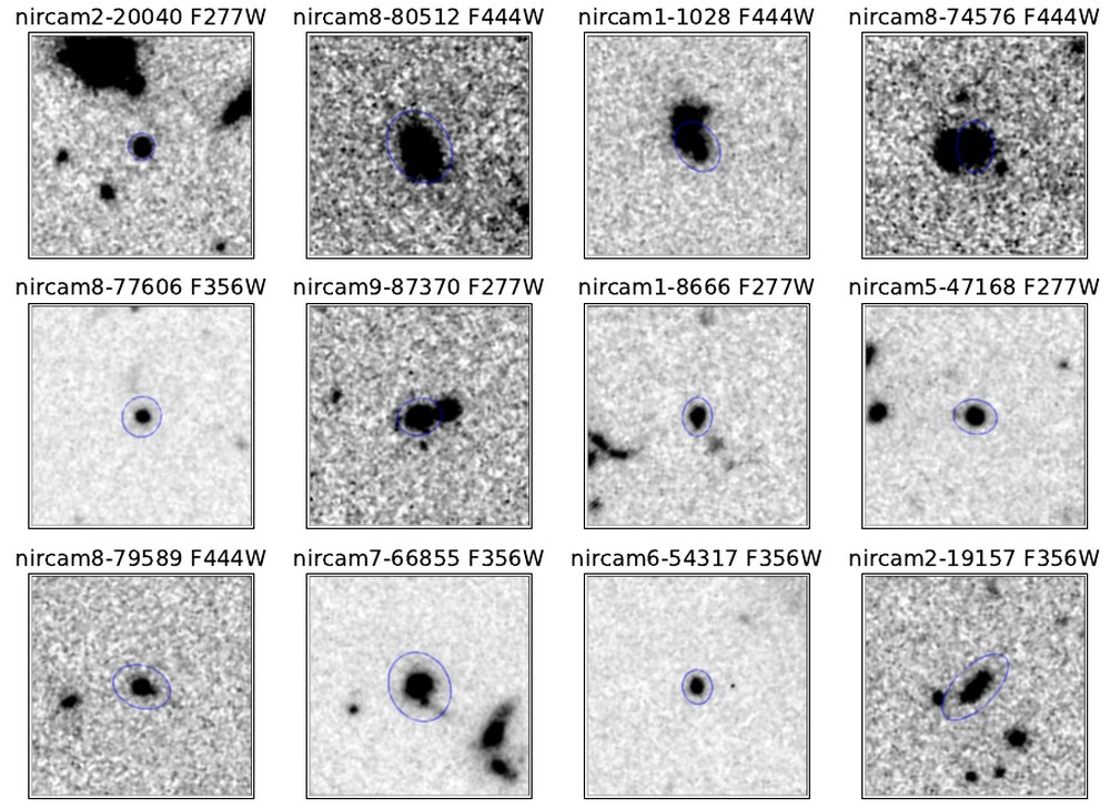 Brightest 100 EELGs in the sample from Davis 2024